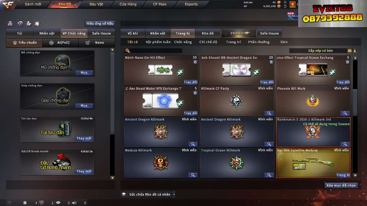 shop acc cf uy tin gia re